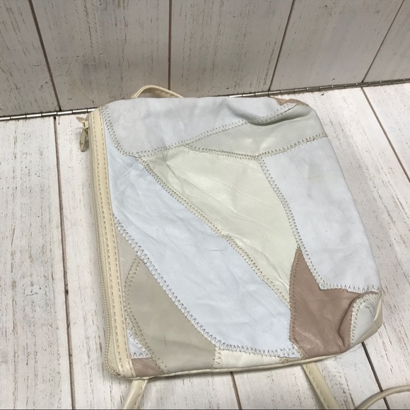 Crossbody Purse Leather Patchwork Material Multi Color Polyester Lining - Picture 7 of 9